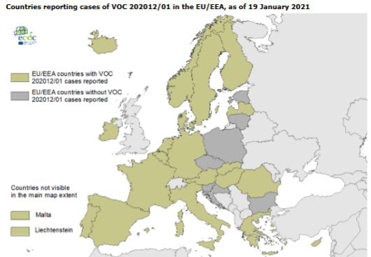 variante inglese in europa
