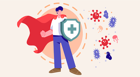 Immagine decorativa: Come rafforzare il sistema immunitario e rendere attive le difese contro il coronavirus: utili vitamine (A, B9, B6, B12, C, D) e minerali (zinco, ferro, rame e selenio)